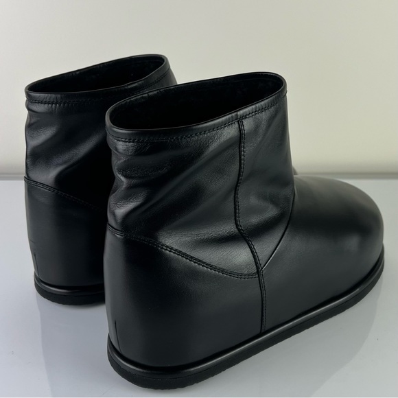 NEW AMINA MUADDI BLACK LEATHER BOOTS - Picture 5 of 16